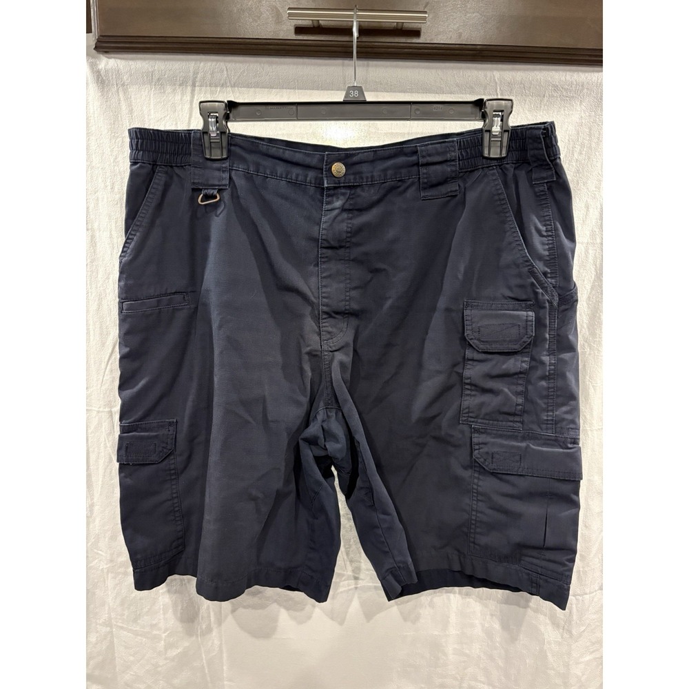5.11 Tactical Series Cargo Shorts Men's 40 Navy Ripstop Hiking Utility Tactical